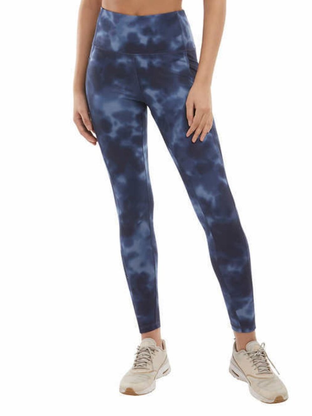 Danskin Ladies' Super Soft 7/8 with Pocket Legging SIZE XS COLOR NAVY WASH PRINT
